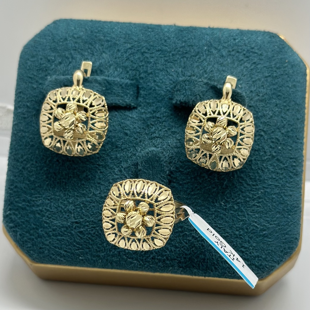 Zhanar Gold Комплект Италия алтын дорика золото желтый комплект вес 7.94 г золото, без вставок