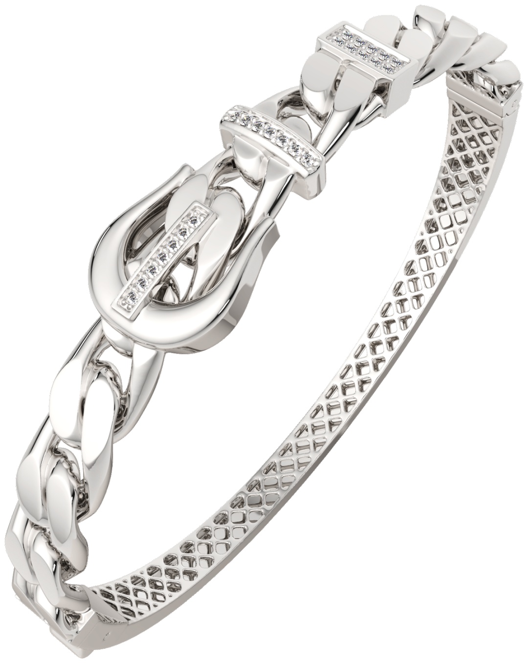 Lucente Silver ZO-0640085_17 длина 17 см, вес 13.05 г серебро, плетение отсутствует