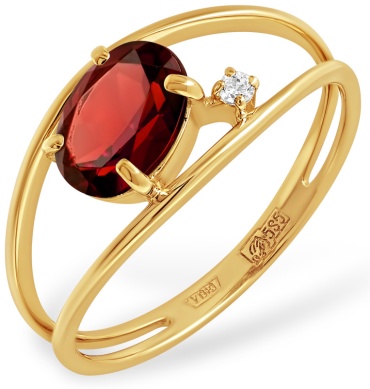 ТД Костромской Ювелирный Завод 11300084 размер 17 вес 2.04 г золото, гранат