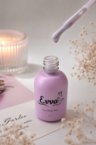 Evva базовое покрытие Камуфлирующая молочная база 27 Молочный с фиолетовым оттенком камуфлирующее 15 мл