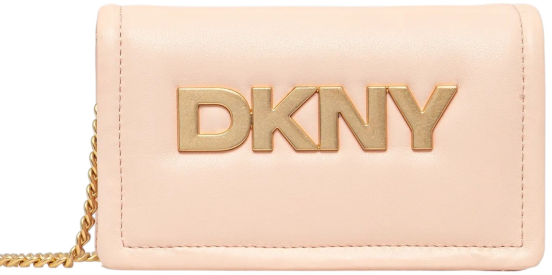 Поясная сумка DKNY натуральная кожа розовый 4 л