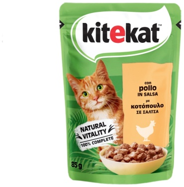 Kitekat Natural Vitality кусочки в соусе курица 85 г 1 шт