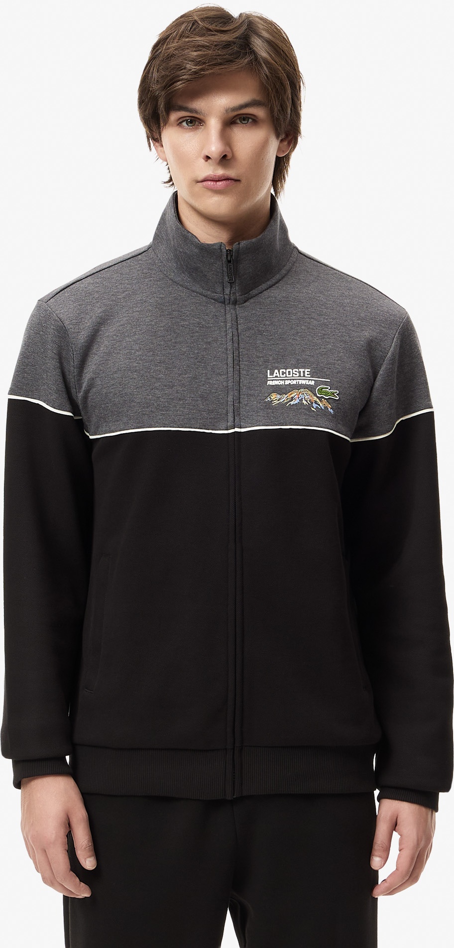 Кофта LACOSTE черный, серый