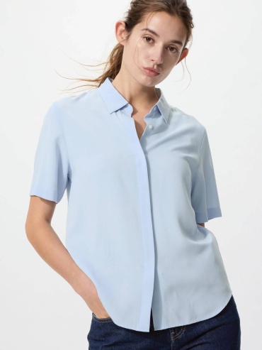 Блузка Uniqlo голубой