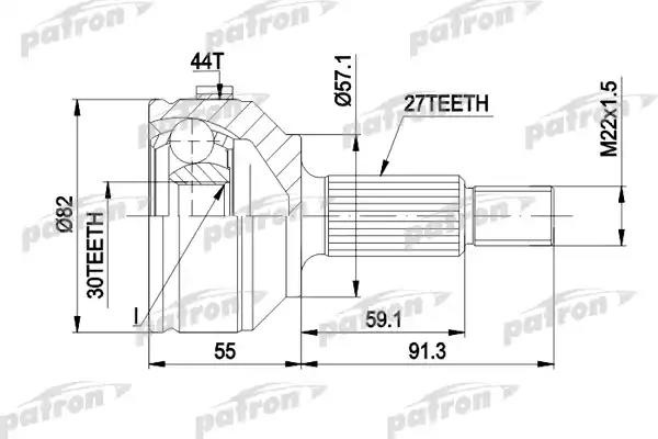 PATRON шрус наружный pcv1201