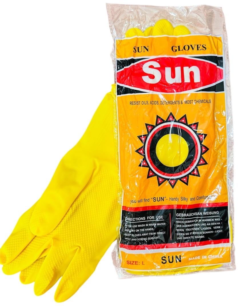 SUN перчатки 1 пара 3377 жёлтый 1 шт
