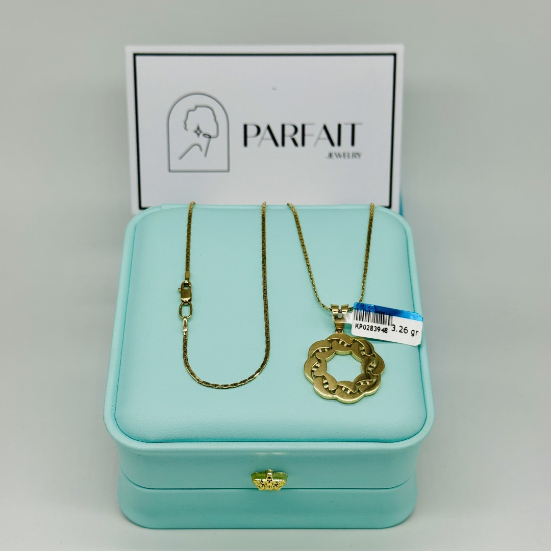 Колье PARFAIT JEWELRY PJ_Банан_КругБ_55_2 длина 55 см вес 6.96 г золото, без вставок