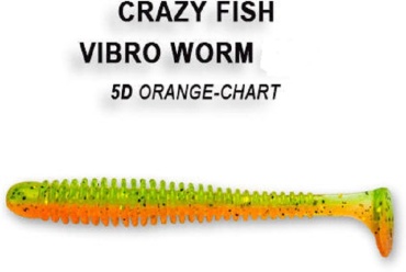 Мягкая приманка CF Силиконовая приманка Crazy Fish Vibro Worm 2.5 / 81-65-5d-6 / Кальмар (8 шт.) 8 шт 65 мм 5d