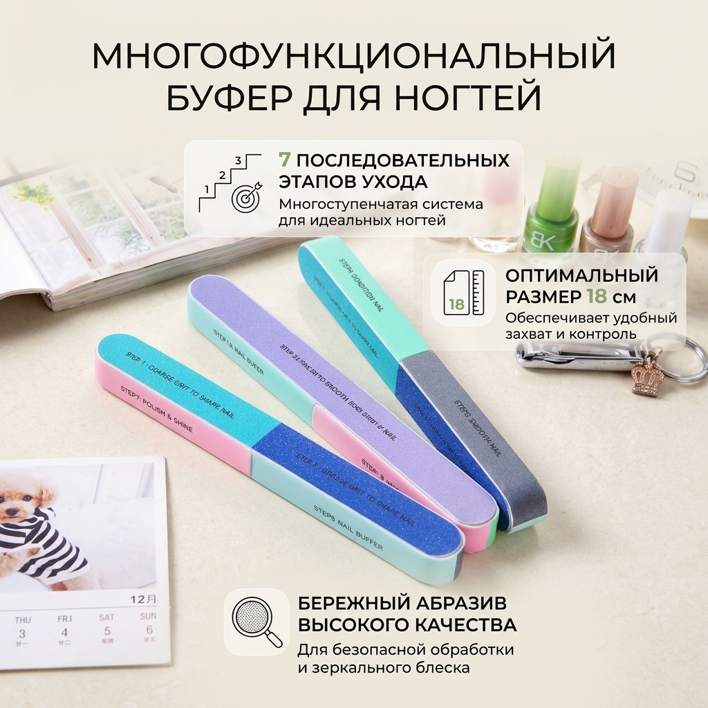 Маникюрная пилка Полировка 1 шт