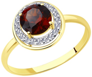 Diamant 344701 размер 18.5 вес 1.63 г золото, фианит