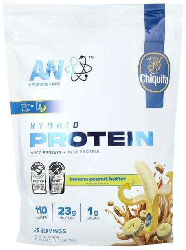 ABE Performance, гибридный протеин, Chiquita, банановая арахисовая паста, 750 г банан, арахис 750 г