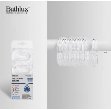Bathlux кольца для шторы 30016 прозрачный