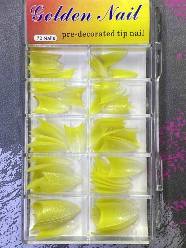 Golden nail верхние формы, типсы средние 70 шт