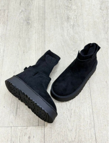 Угги FASHION черный, серый