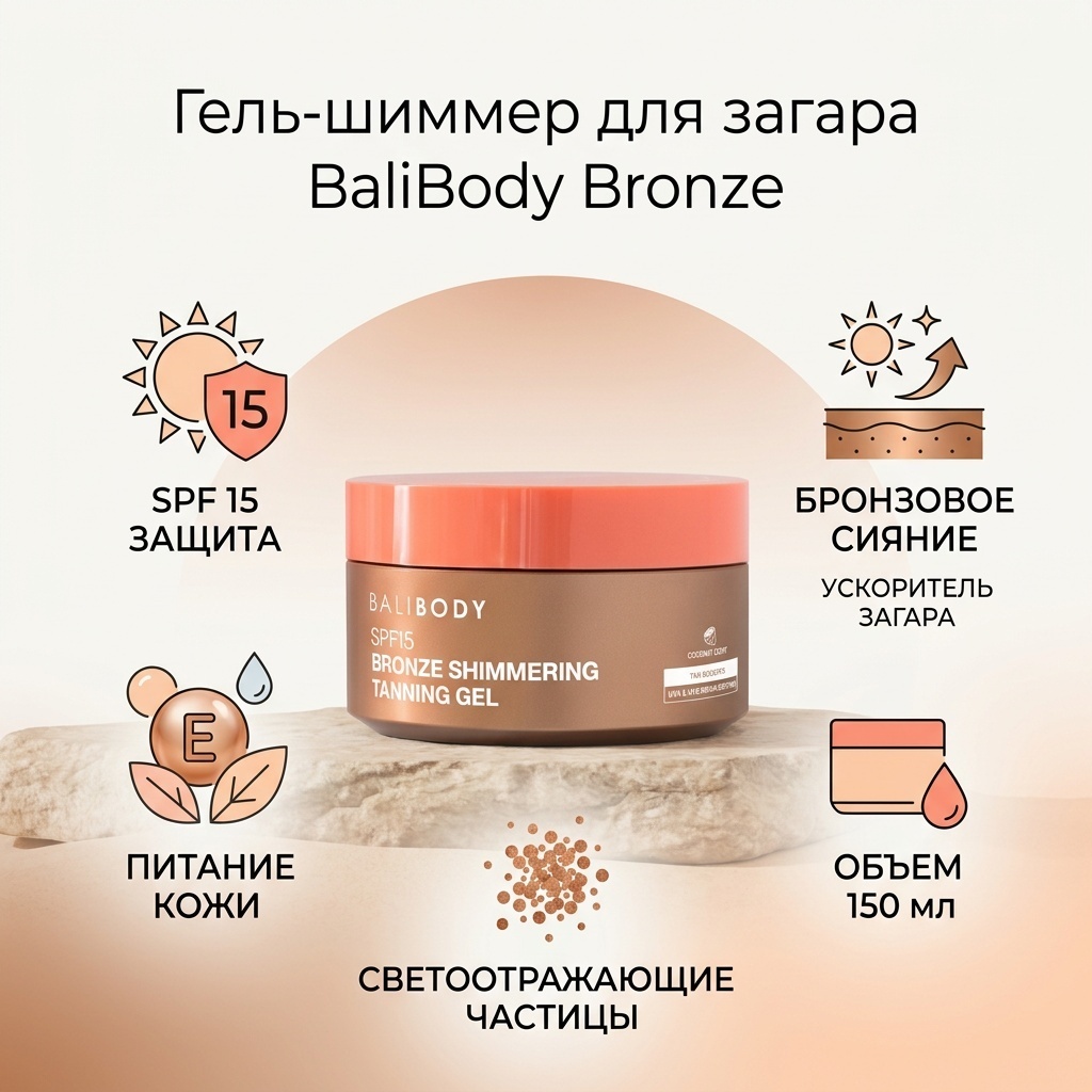 BaliBody Shimmering Tanning Gel SPF15 гель для тела 150 мл
