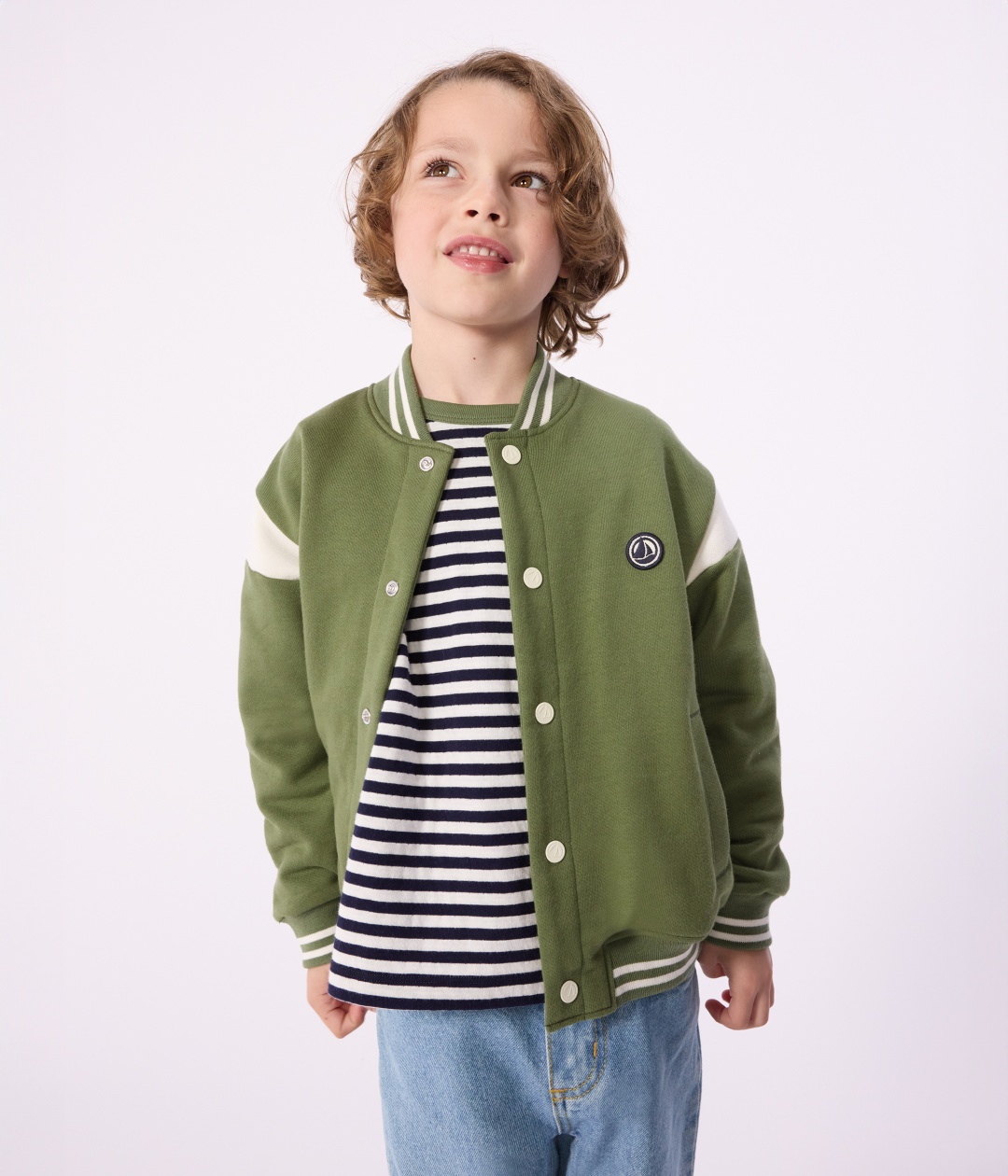 Толстовка Petit Bateau хаки