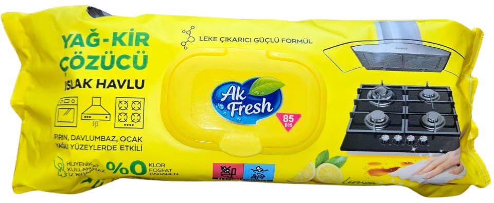 Влажные салфетки AkFresh Для чистки кухонных поверхностей 85 шт