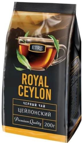Чай ETRE Royal Ceylon черный цейлонский листовой 200 г