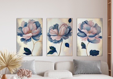 Room Art KZ модульная картина Интерьерная картина цветы 200x100 см