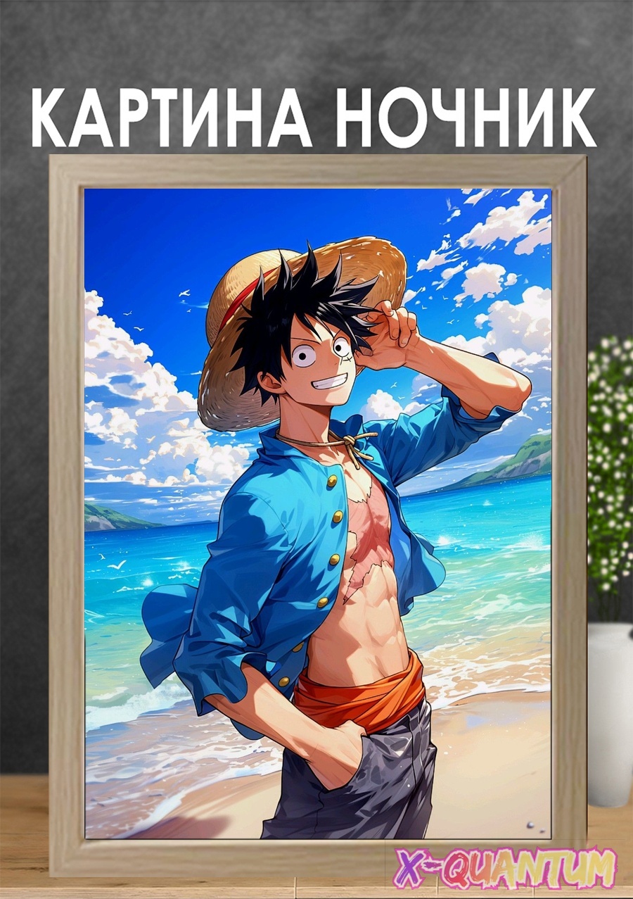 Quantum неоновая вывеска настенный Ночник по аниме One Piece Monkey D. Luffy, теплый белый, холодный белый, синий