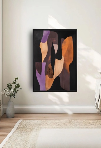 Araystudio.kz картина интерьерная на холсте «Ember Veil» Абстракция 70x100 см