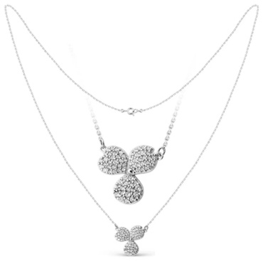 Колье Алмаз-Холдинг 320703G239л-45 длина 45 см вес 2.5 г серебро, фианит
