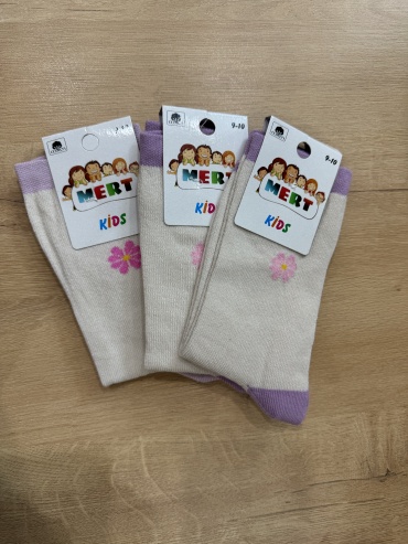 Носки Mert kids Lu203 3 пары бежевый, розовый 30-34