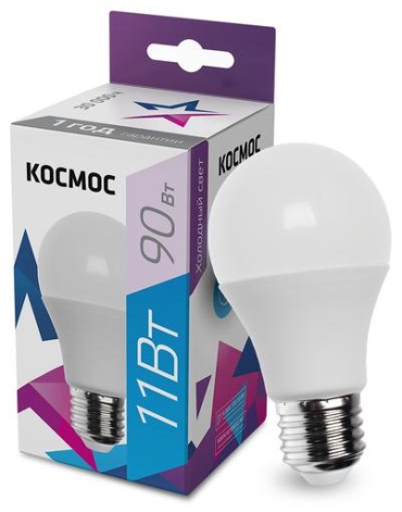 Космос 11W E27, светодиодная, холодный белый