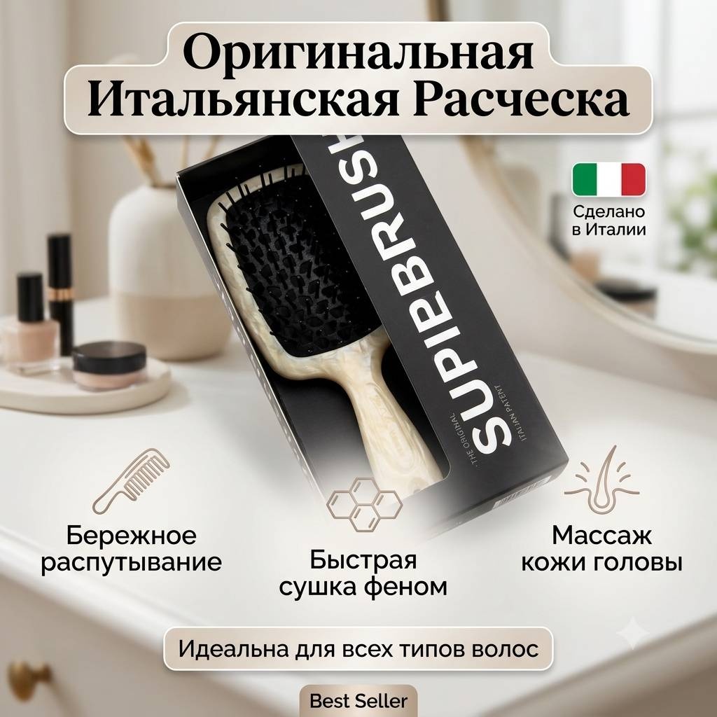 Janeke массажная расческа 21