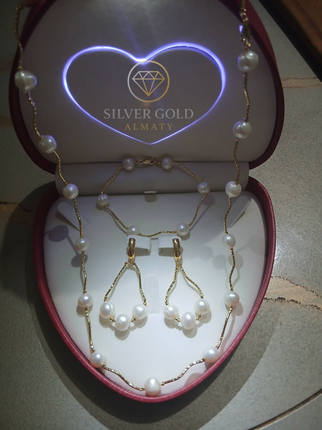 Silver Gold Almaty 2027 вес 35 г жемчуг, жемчуг
