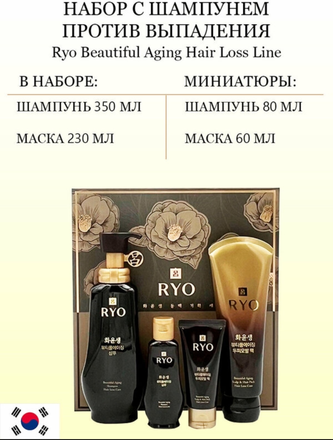 Ryo Ryo Beautiful Aging набор по уходу за волосами унисекс