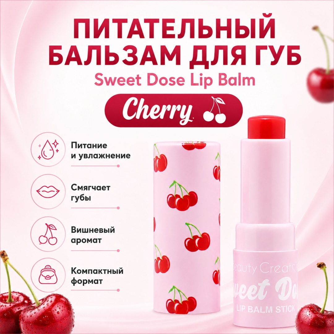 Beauty Creations бальзам Питательный бальзам для губ/Sweet Dose Lip Balm 1.9 г