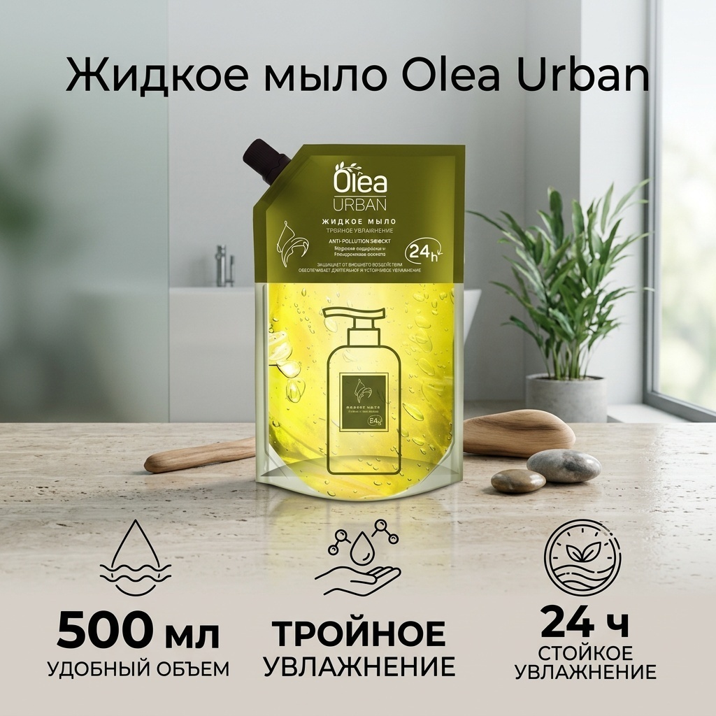 Жидкое мыло туалетное Olea Urban Морские водоросли 500 мл