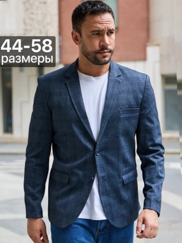 Пиджак однобортный PAOLO LUX синий