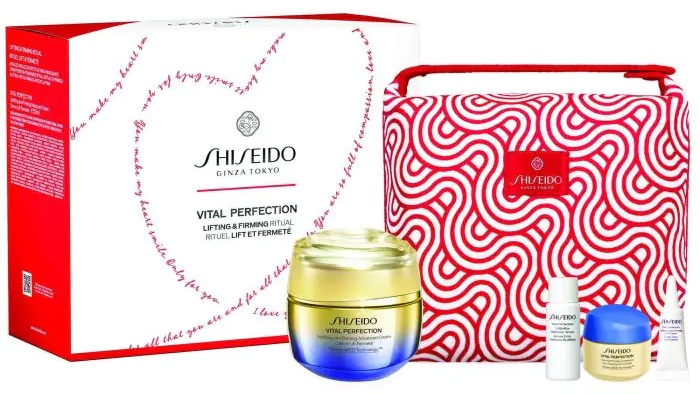 Shiseido Vital perfection advanced pouch set набор по уходу за лицом для женщин