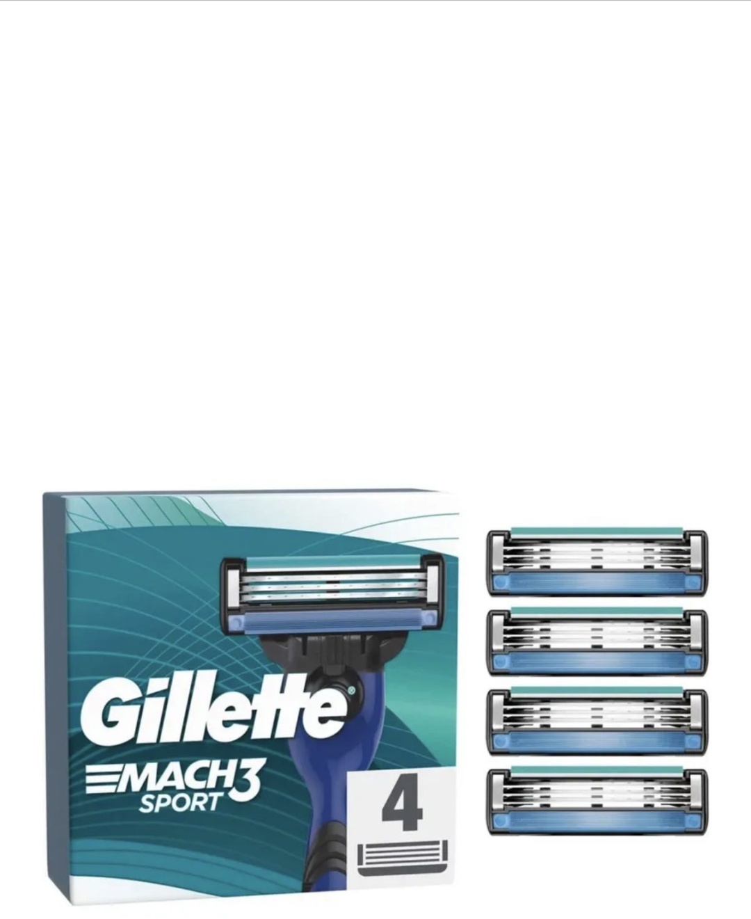 Gillette Mach 3 Sport сменные кассеты 4 шт