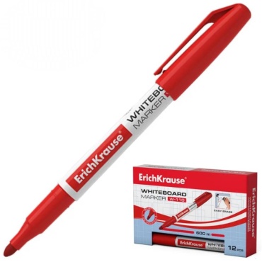 Маркер Erich Krause EK56917 W-110, 1 шт, 2 мм, красный