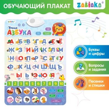 Плакат Zabiaka обучающий, широкоформатный, пластик