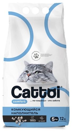 Cattoi Comfort Натуральный комкующийся 5 кг