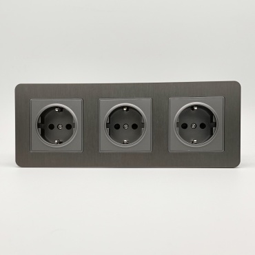 Розетка Империя света Aluminum MMC-3013, серый