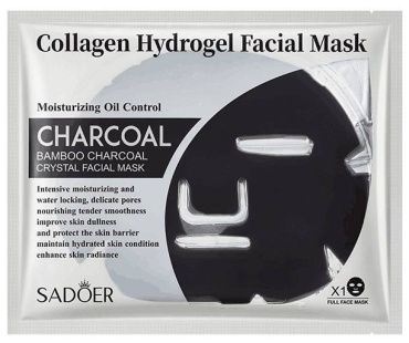 Маска для лица SADOER гидрогелевая Bamboo Charcoal Collagen Crystal Facial Mask - Коллагеновая маска 1 шт