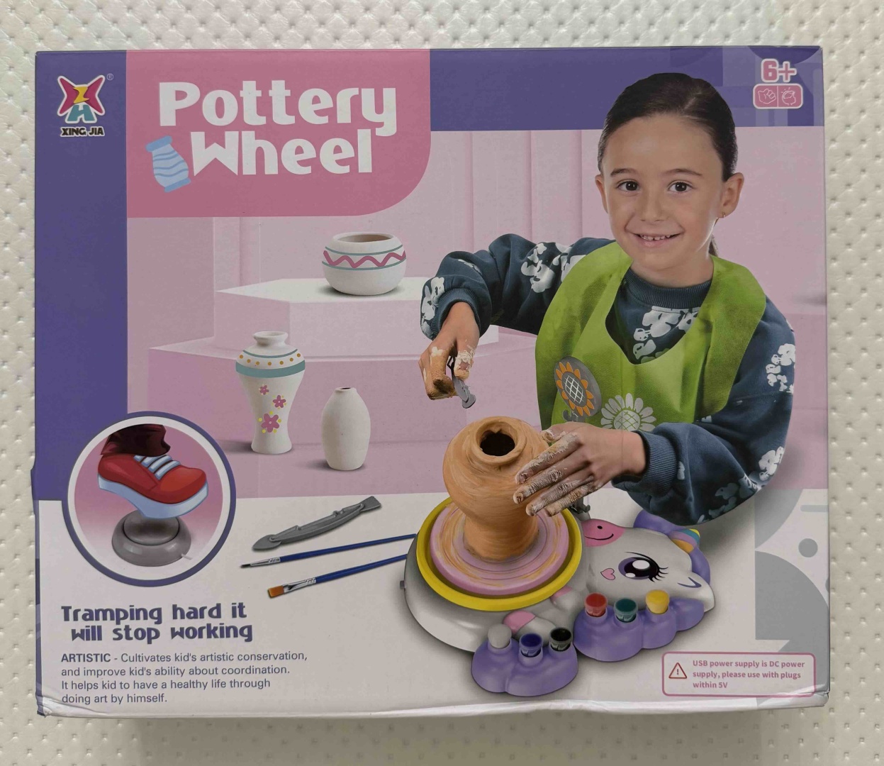 Гончарный круг Гончарный круг Единорог Pottery Wheel с аксессуарами – набор для детского творчества (6+)