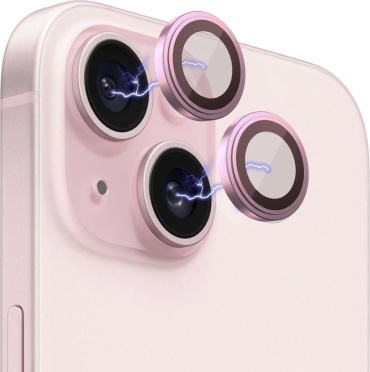 Стекло для Apple iPhone 15 розовый