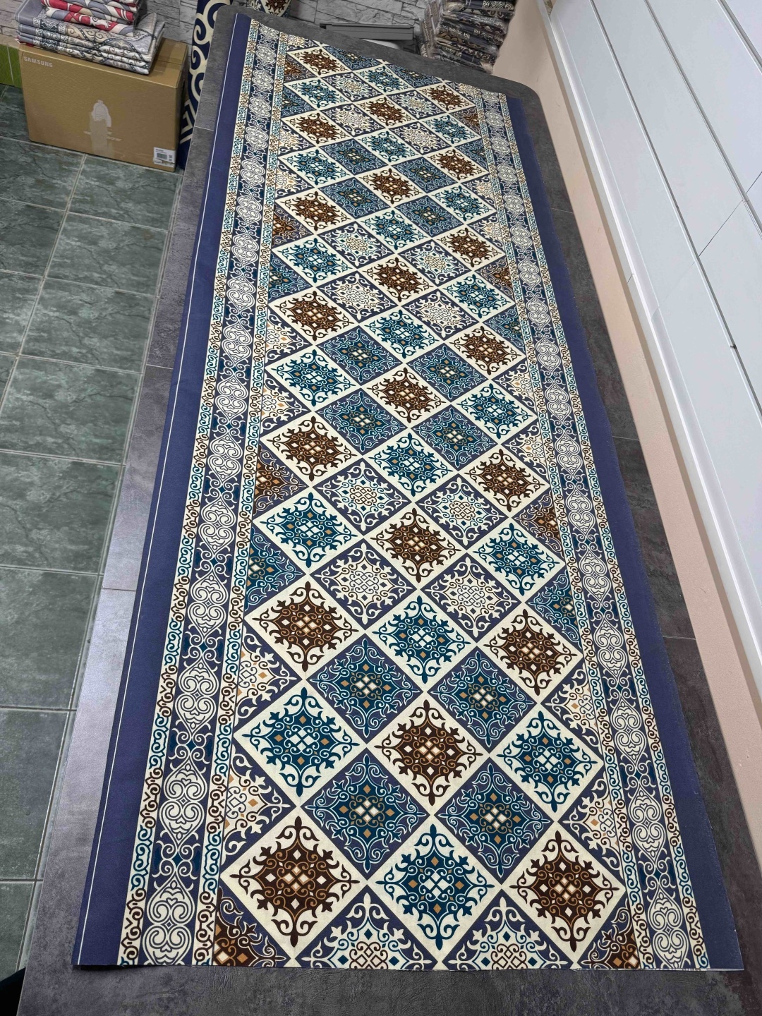 BAYAN чехол для корпе 200x75 см, без наполнителя, белый, светло -синий