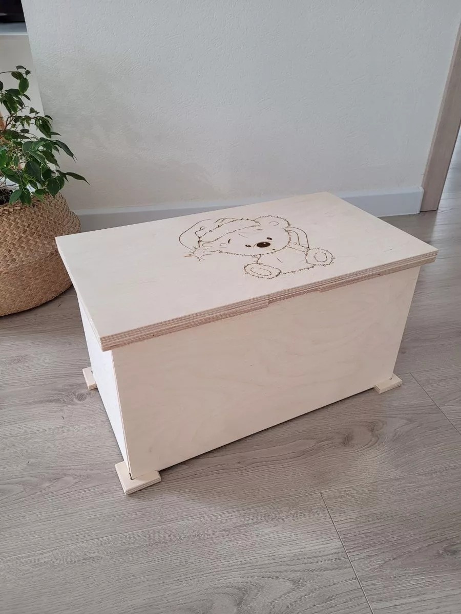 Ящик для игрушек 49x24x15 см, дерево