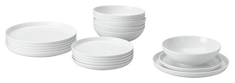 Сервиз на 6 персон IKEA 365+, предметов: 18, столовый, фарфор
