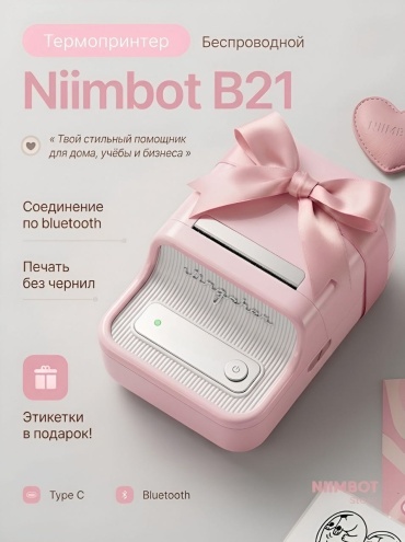 Принтер Niimbot B21 розовый