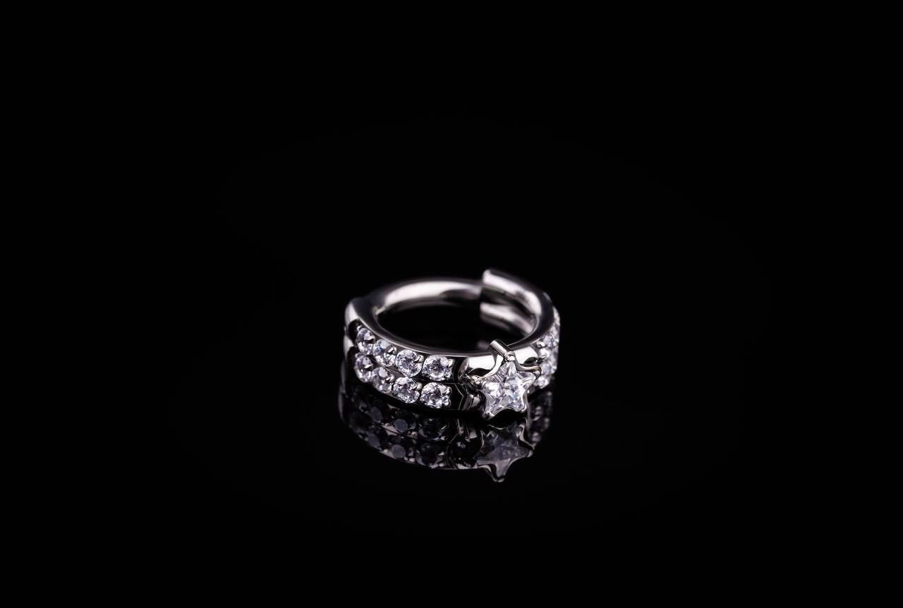 Кольцо Succub Jewellery титановый сплав, цирконий, 8 mm 1,6