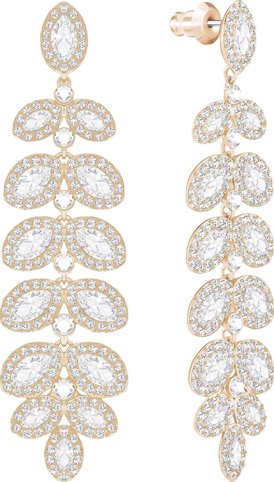 Серьги Swarovski ювелирный сплав, кристаллы Swarovski
