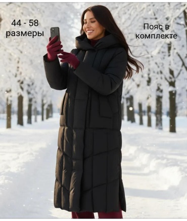 Пальто черный